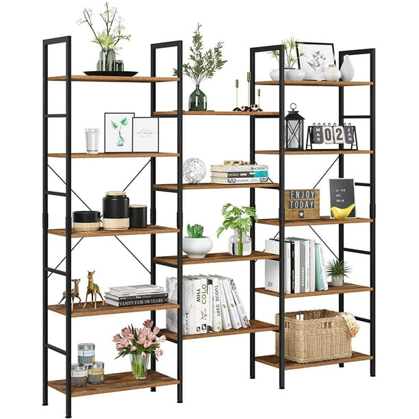 Wide Bookcase Wooden Book Display